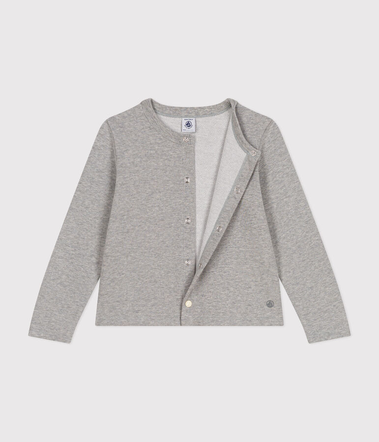 Cardigan en molleton enfant fille gris CHATON CHINE