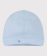 Bonnet bébé en coton uni bleu TOUDOU