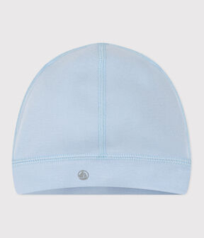 Bonnet bébé en coton uni bleu TOUDOU