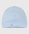Bonnet bébé en coton uni bleu TOUDOU