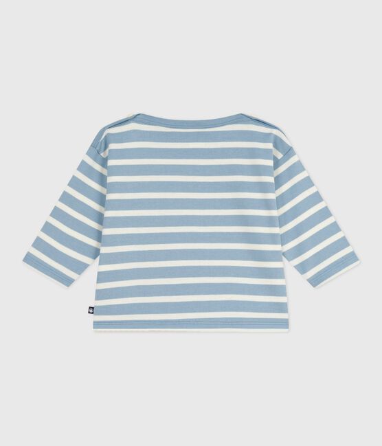 Marinière bébé en coton bleu ADRIATIC/ MILK