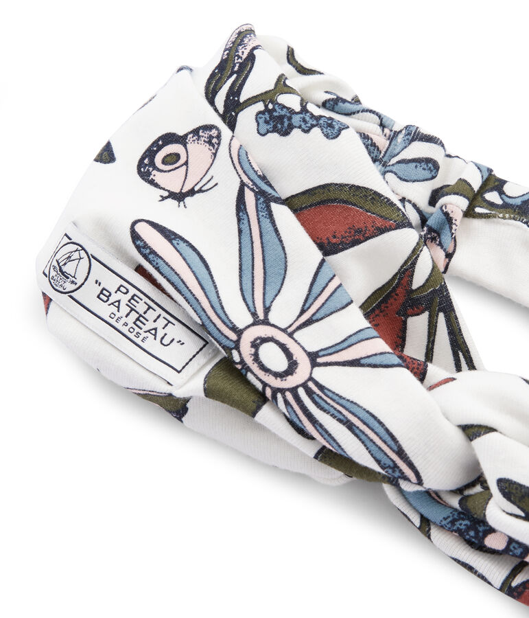 Bandeau femme blanc/multicouleur