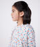 Cardigan enfant en coton fleuri blanc MARSHMALLOW/blanc MULTICO