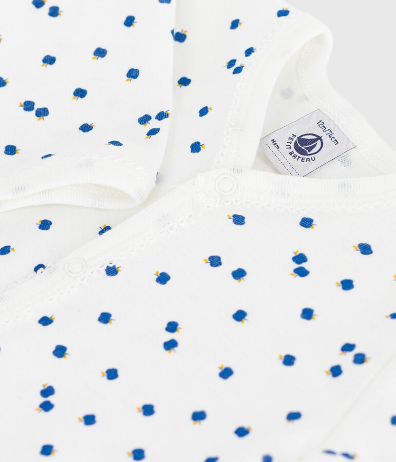 Pyjama b&eacute;b&eacute; en coton sans pieds imprim&eacute; blanc/multicouleur