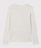 Tee-shirt L'ICONIQUE col rond en coton Femme gris BELUGA CHINE