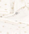 Combinaison longue ouatinée à capuche en coton bébé blanc MARSHMALLOW/blanc MULTICO