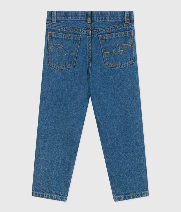 Pantalon enfant en denim bleu