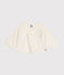 Cardigan en laine et coton bébé blanc MARSHMALLOW