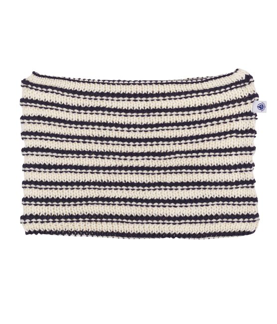 Snood enfant garçon / fille blanc MARSHMALLOW/bleu SMOKING