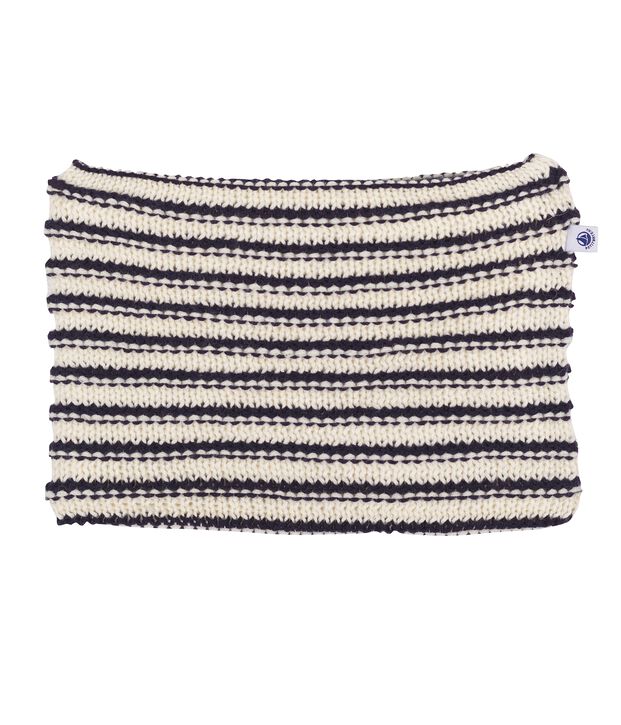 Snood enfant gar&ccedil;on / fille blanc/bleu