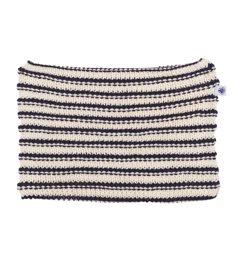 Snood enfant gar&ccedil;on / fille blanc/bleu