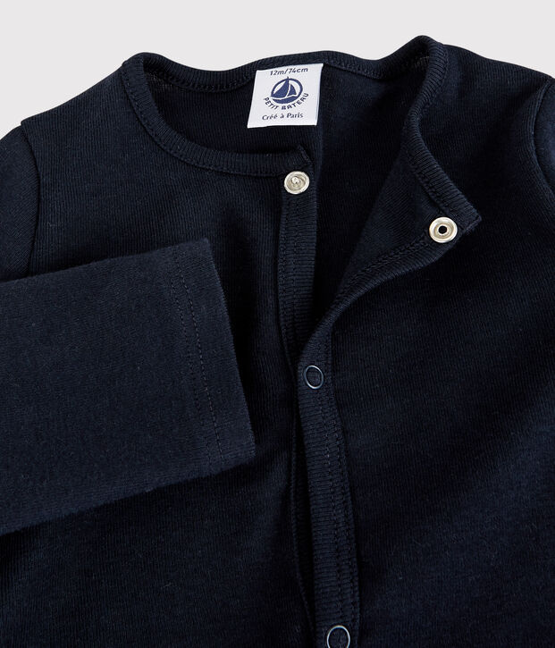 Cardigan en coton b&eacute;b&eacute; bleu marine