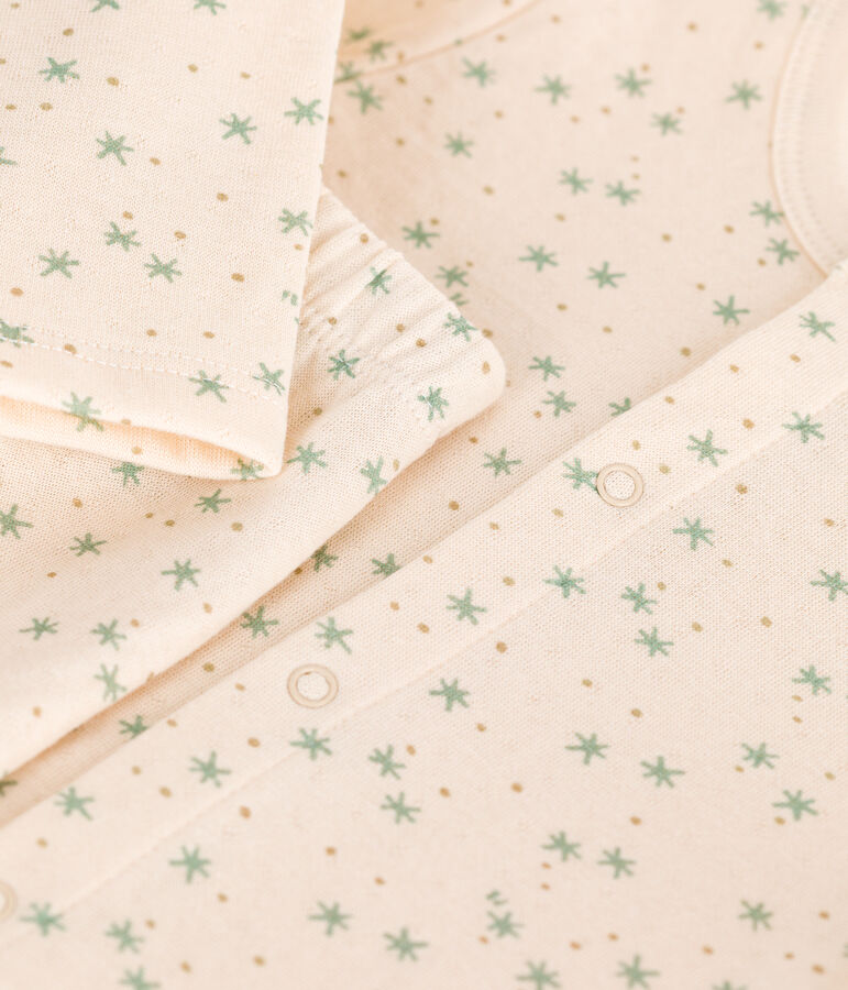 Ensemble b&eacute;b&eacute; deux pi&egrave;ces en coton blanc AVALANCHE/ MULTICO