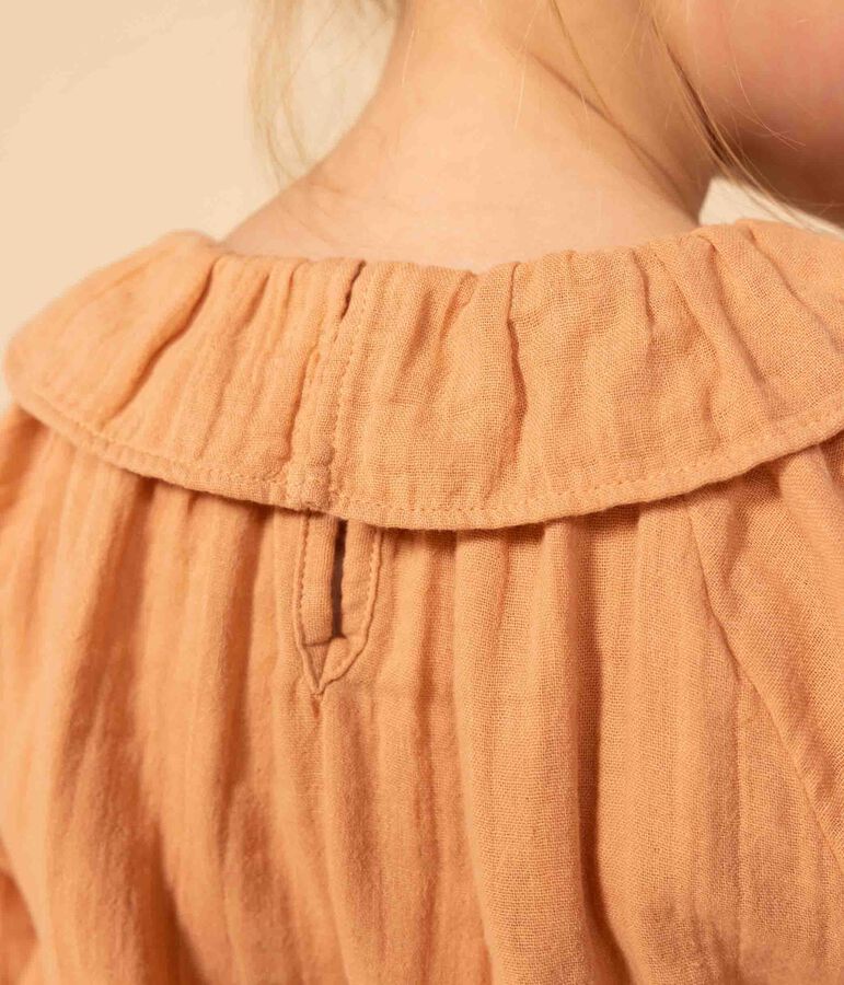 Blouse en gaze de coton enfant fille rose