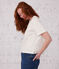 T-shirt LE BOXY en coton Femme blanc MARSHMALLOW