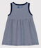 Robe Bébé Petit Bateau x Water Family bleu MEDIEVAL/blanc MARSHMALLOW
