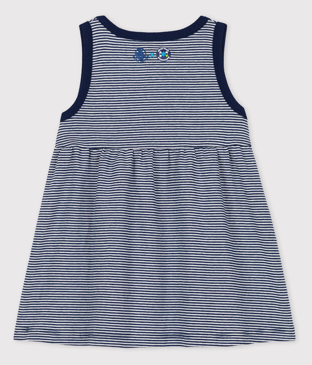 Robe B&eacute;b&eacute; Petit Bateau x Water Family bleu/blanc