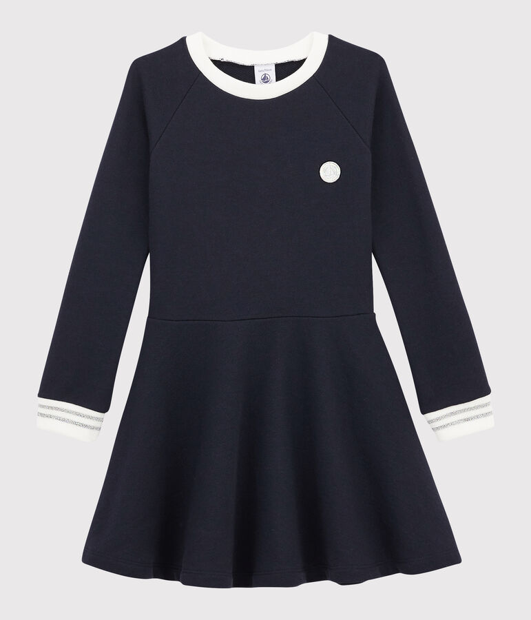 Robe manches longues enfant fille bleu