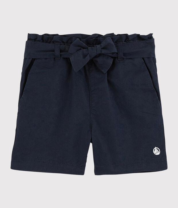 Short en serge enfant fille bleu
