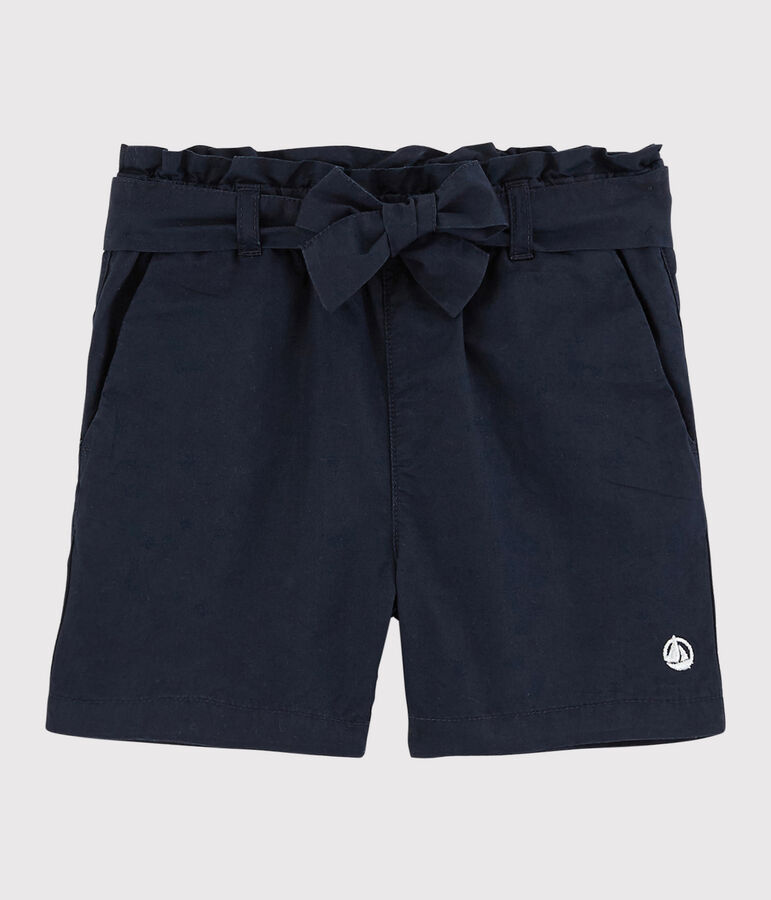 Short en serge enfant fille bleu