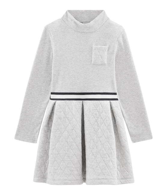 Robe col roulé enfant fille gris BELUGA CHINE