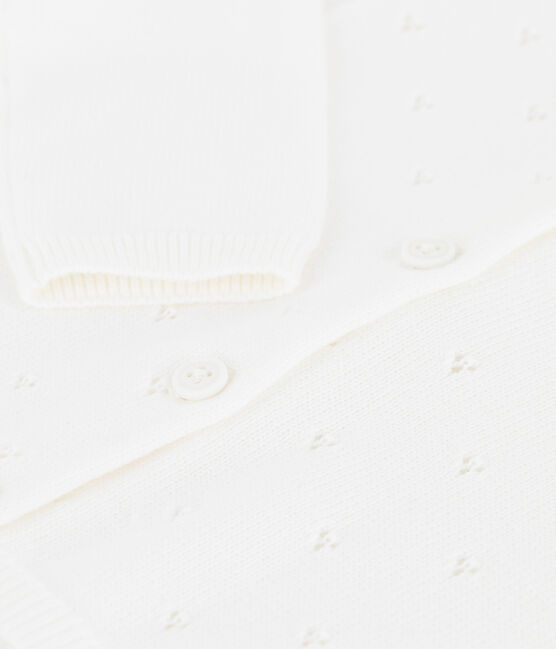 Cardigan en tricot raffiné bébé blanc MARSHMALLOW