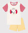 Pyjacourt Petit Bateau X Snoopy en coton enfant blanc MARSHMALLOW/blanc MULTICO