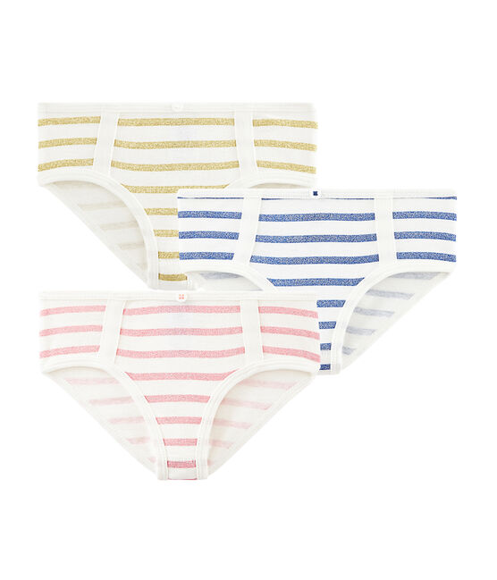 Trio de culottes taille haute petite fille variante 1