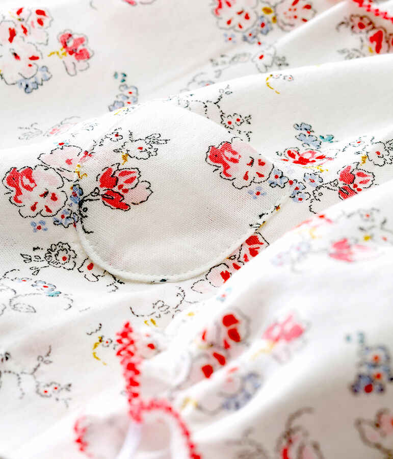 Robe imprim&eacute;e et bloomer b&eacute;b&eacute; fille blanc/multicouleur