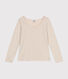 Tee-shirt Le Droit manches longues col danseuse en jersey flammé femme