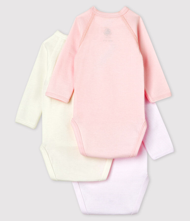 Lot de 3 bodies b&eacute;b&eacute; en coton biologique variante 1