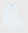 Pyjacourt imprimé vichy en coton fin petite fille bleu MARSHMALLOW/blanc GOMME