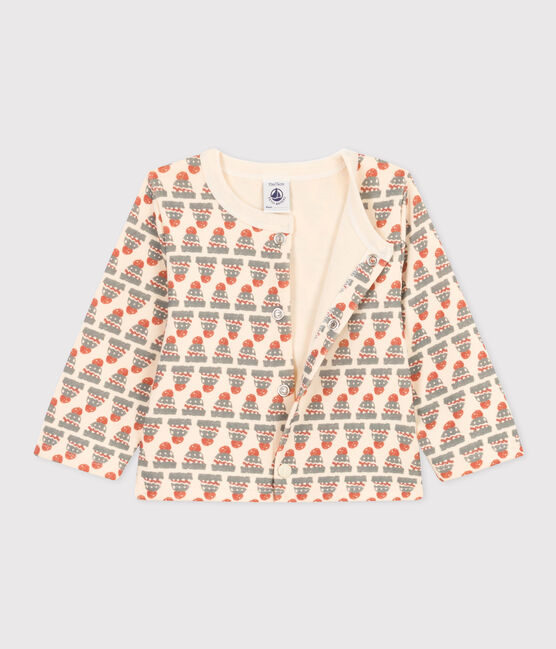 Cardigan en jersey épais imprimé bébé blanc AVALANCHE/ MULTICO