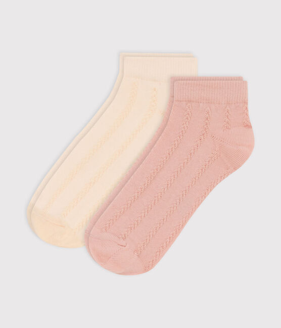 Lot de 2 paires de chaussettes unies en jersey de coton enfants variante 2
