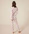 Pyjama cœur en coton femme blanc MARSHMALLOW/rouge TERKUIT