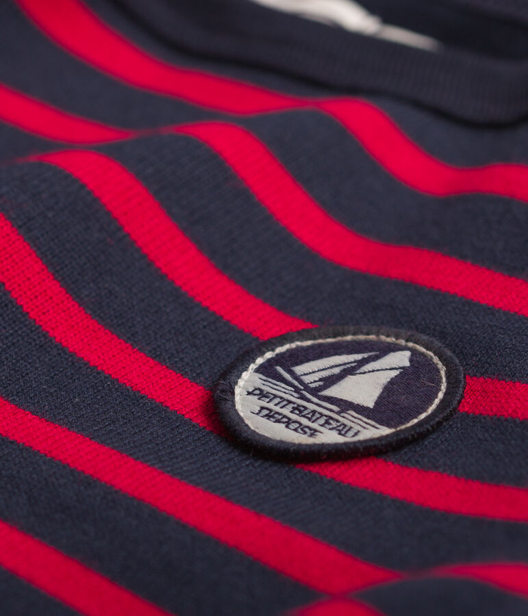Marini&egrave;re en jersey enfant gar&ccedil;on bleu/rouge
