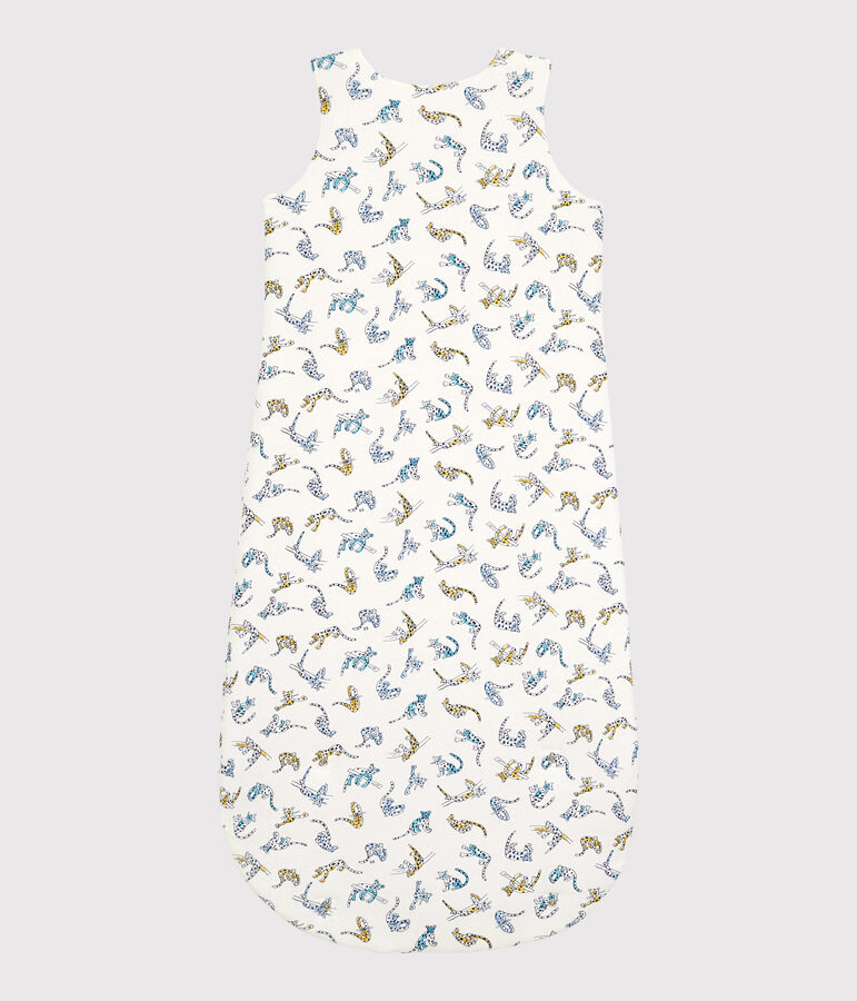 Gigoteuse b&eacute;b&eacute; imprim&eacute; panth&egrave;res en coton biologique blanc MARSHMALLOW/blanc MULTICO