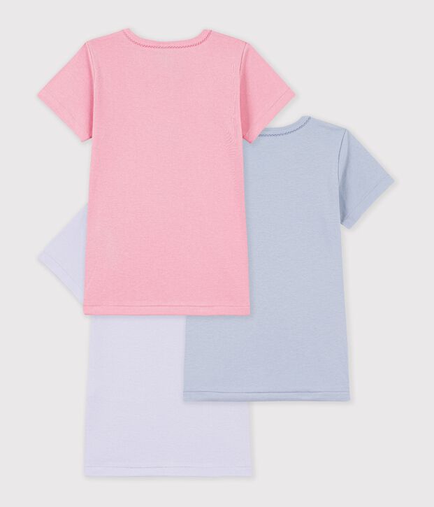 Lot de tee-shirts enfant en coton manches courtes unis multicouleur