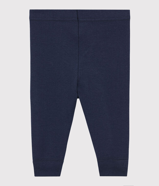 Legging b&eacute;b&eacute; fille uni bleu marine