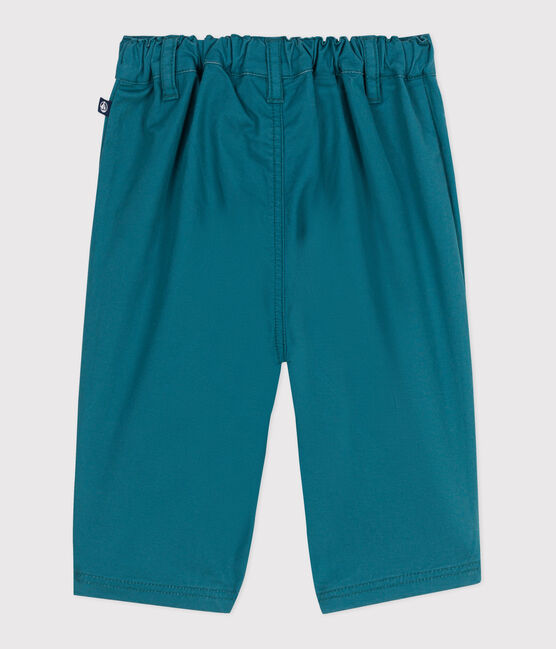 Pantalon bébé en coton souple uni vert DRAGONFLY
