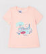 Blouse manches courtes avec col bébé fille