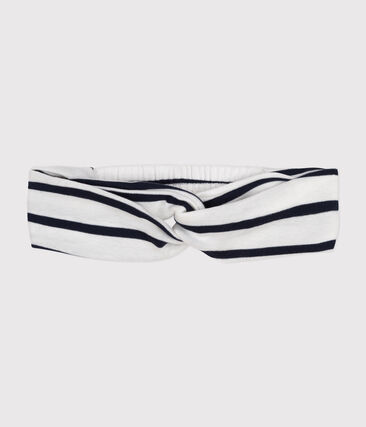 Bandeau à rayures en coton bébé fille