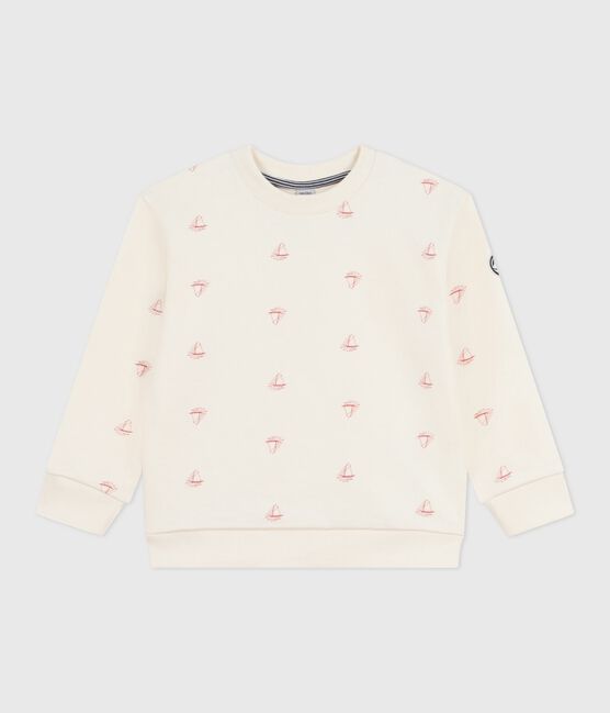 Sweatshirt enfant en coton imprimé rouge MILK/ POMPEI