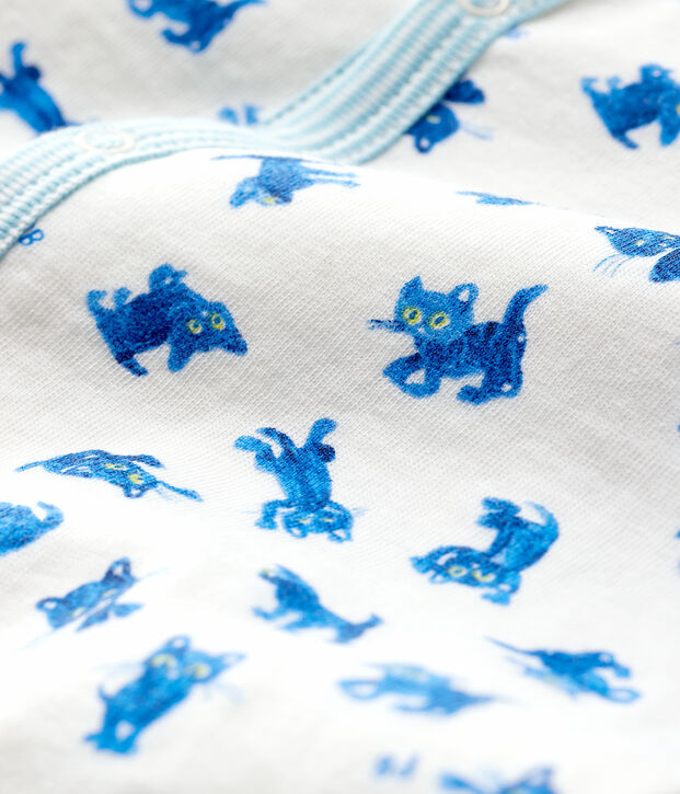 Dors-bien chatons b&eacute;b&eacute; en tubique blanc/multicouleur