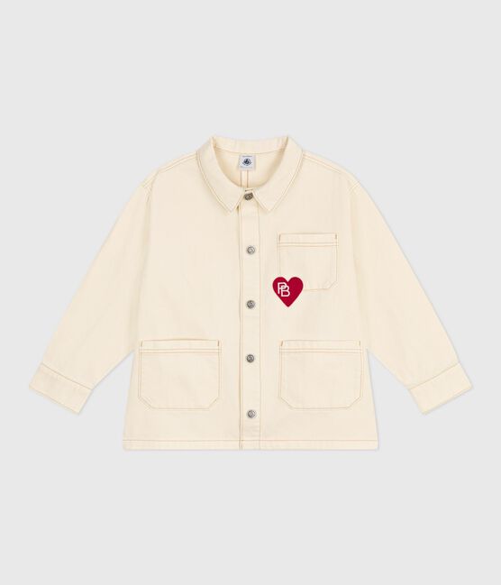Veste en jean enfant uni écru MILK