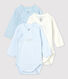 Lot de 3 bodies bébé en coton biologique