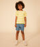 Tee-shirt rayé en jersey flammé enfant garçon jaune NECTAR/ AVALANCHE