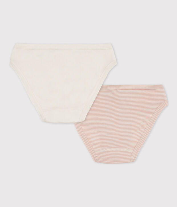 Lot de 2 culottes milleraies petite fille en coton multicouleur