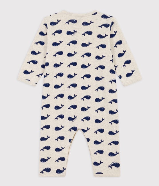 Pyjama bébé sans pieds  en coton baleines marines beige MONTELIMAR/bleu MEDIEVAL