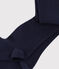Collant uni en jersey enfant fille bleu SMOKING